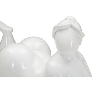 Mauro Ferretti Vrouw Yoga Relax sculptuur 32x12,5x16 cm wit