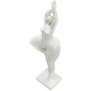 Mauro Ferretti yoga figuur staand vrouw yoga 16x9x45,8 cm wit