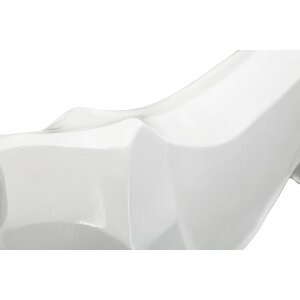 Mauro Ferretti panter sculptuur wit 70x18x32,5 cm