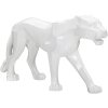 Mauro Ferretti panter sculptuur wit 70x18x32,5 cm