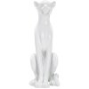 Mauro Ferretti luipaard figuur zittend 27x38x74 cm wit