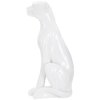 Mauro Ferretti luipaard figuur zittend 27x38x74 cm wit