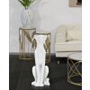 Mauro Ferretti luipaard figuur zittend 27x38x74 cm wit