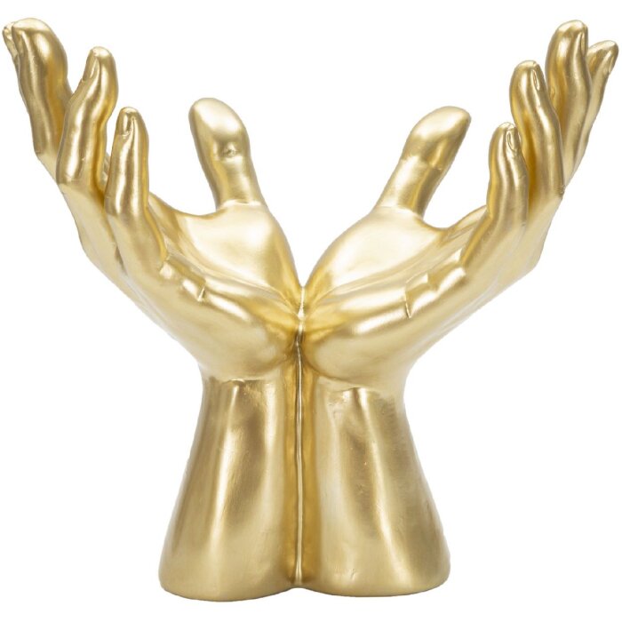 Mauro Ferretti handsculptuur Vredeshanden 25x15x24 cm goud