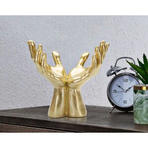 Mauro Ferretti handsculptuur Vredeshanden 25x15x24 cm goud