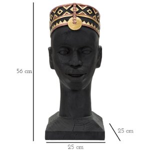 Mauro Ferretti Buste Massai Man 25x25x56 cm zwart