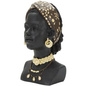 Mauro Ferretti Buste Massai Vrouw 19x18,5x30 cm zwart