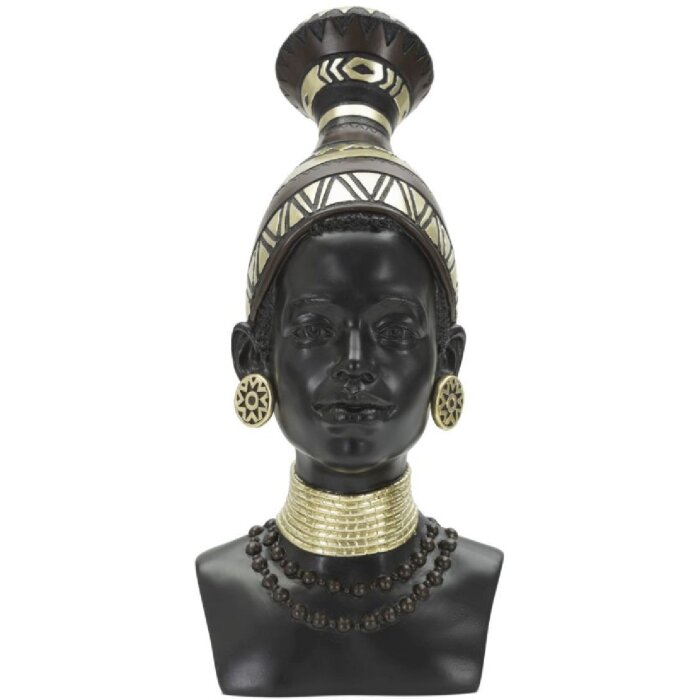 Mauro Ferretti Buste Massai Vrouw Stam 23x19x38,5 cm zwart
