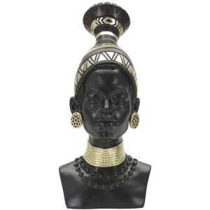 Mauro Ferretti Buste Massai Vrouw Stam 23x19x38,5 cm zwart