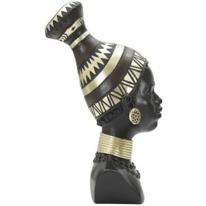 Mauro Ferretti Buste Massai Vrouw Stam 23x19x38,5 cm zwart