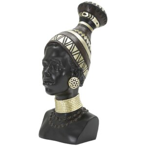 Mauro Ferretti Buste Massai Vrouw Stam 23x19x38,5 cm zwart