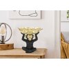 Mauro Ferretti decoratief beeldje aap met blad kom 25,2x21x24 cm zwart goud