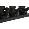 Mauro Ferretti decoratief beeldje aap trio met blad schaal 43x15,7x20 cm zwart goud