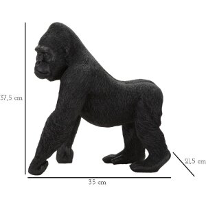 Mauro Ferretti decoratief figuur gorilla 35x21,5x37,5 cm zwart