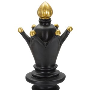 Mauro Ferretti schaakstuk Alfiere Ø 12,5x38,5 cm zwart goud decoratie