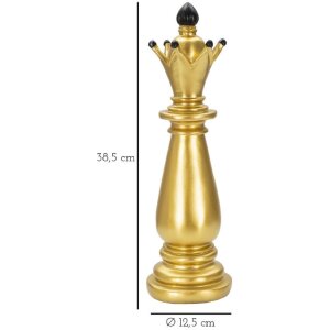 Mauro Ferretti schaakstuk Alfiere Ø 12,5x38,5 cm goud zwart decoratie