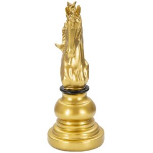 Mauro Ferretti schaakstuk paard decoratie 14x11x27 cm goud zwart