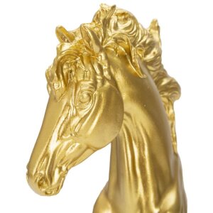 Mauro Ferretti schaakstuk paard decoratie 14x11x27 cm goud zwart