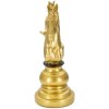 Mauro Ferretti schaakstuk paard decoratie 14x11x27 cm goud zwart