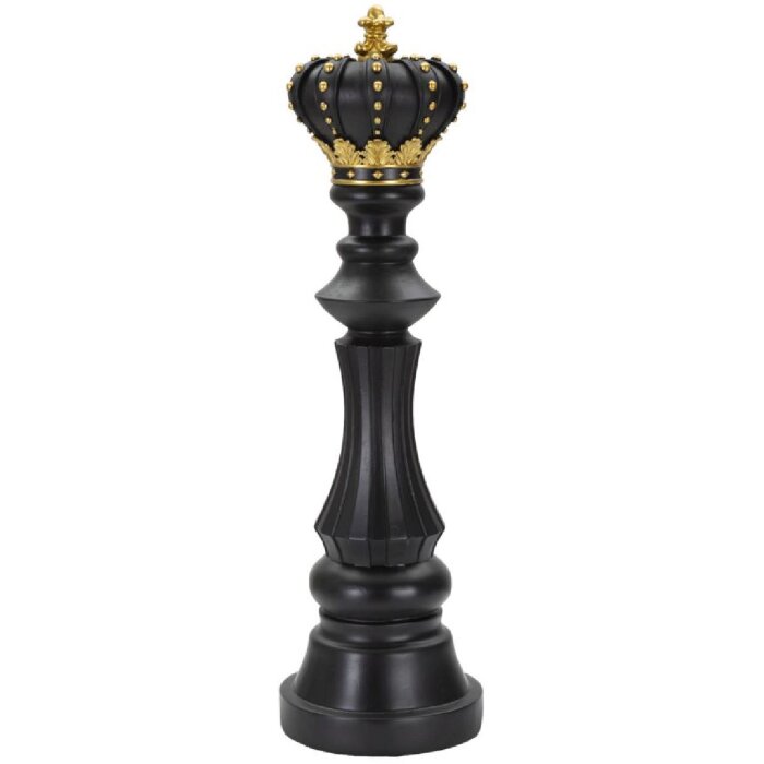 Mauro Ferretti schaakstuk koning Ø14x50 cm zwartgoud