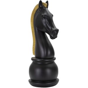 Mauro Ferretti schaakstuk paard Ø18.5x50 cm zwartgoud