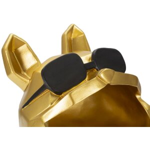 Mauro Ferretti decoratief beeldje hond Ø17x23,5 cm goud zwart