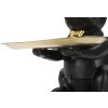 Mauro Ferretti decoratief beeldje bulldog met dienblad 19x20x23,5 cm zwart goud