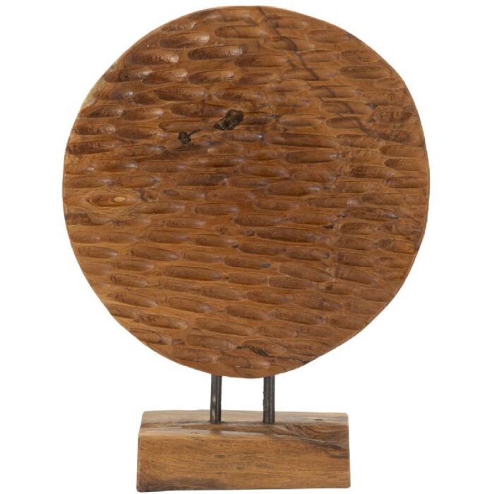 Mauro Ferretti sculptuur Munt 30x1,5x40 cm teak bruin