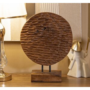 Mauro Ferretti sculptuur Munt 30x1,5x40 cm teak bruin