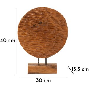 Mauro Ferretti sculptuur Munt 30x1,5x40 cm teak bruin