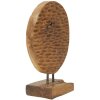 Mauro Ferretti sculptuur Munt 30x1,5x40 cm teak bruin