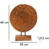 Mauro Ferretti sculptuur Munt 30x1,5x40 cm teak bruin
