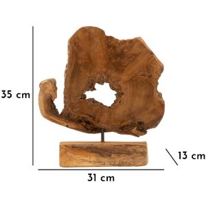 Mauro Ferretti sculptuur Bintang 31x13x35 cm teak bruin