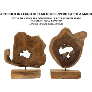 Mauro Ferretti sculptuur Bintang 31x13x35 cm teak bruin