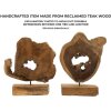 Mauro Ferretti sculptuur Bintang 31x13x35 cm teak bruin