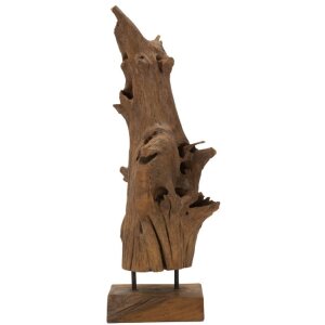 Mauro Ferretti sculptuur Akar 23x27x64 cm teak bruin