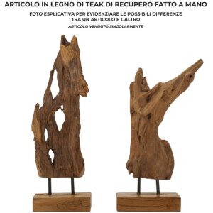 Mauro Ferretti Akar sculptuur teak bruin 18x13x55 cm