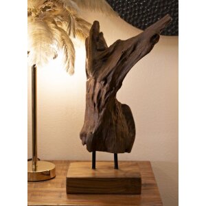 Mauro Ferretti Akar sculptuur teak bruin 18x13x55 cm