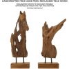Mauro Ferretti Akar sculptuur teak bruin 18x13x55 cm