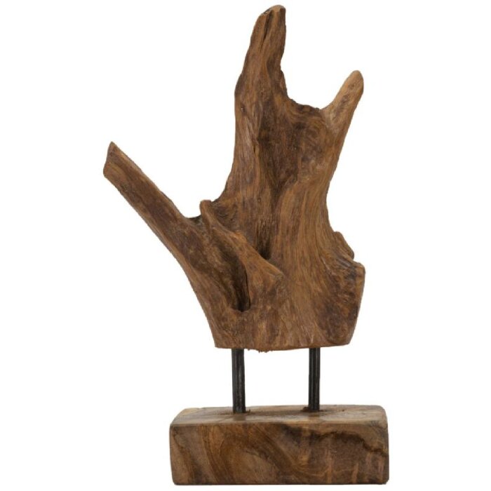 Mauro Ferretti Akar sculptuur teak bruin 20x11x34 cm