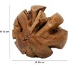 Mauro Ferretti decoratieve teakhouten bol Ø50 cm bruin