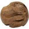 Mauro Ferretti decoratieve teakhouten bol Ø50 cm bruin