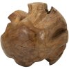 Mauro Ferretti decoratieve teakhouten bol Ø50 cm bruin