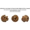 Mauro Ferretti decoratieve teakhouten bol Ø50 cm bruin