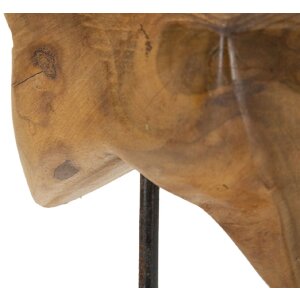 Mauro Ferretti sculptuur ster van teakhout 28x12x42 cm bruin