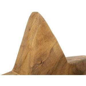 Mauro Ferretti sculptuur ster van teakhout 28x12x42 cm bruin