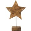 Mauro Ferretti sculptuur ster van teakhout 28x12x42 cm bruin