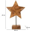 Mauro Ferretti sculptuur ster van teakhout 28x12x42 cm bruin