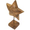 Mauro Ferretti sculptuur ster van teakhout 28x12x42 cm bruin