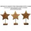 Mauro Ferretti sculptuur ster van teakhout 28x12x42 cm bruin